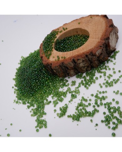 Yeşil Uçan Baloncuk Cam Boncuk Deliksiz 10 Gr