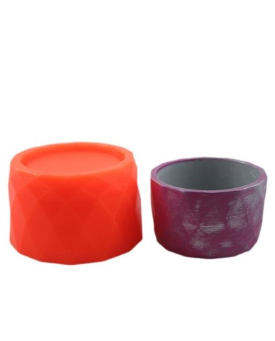 Yuvarlak Vazo Beton Saksı Silikon Kalıp - B-103