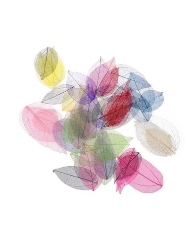 3 Adet - Kumaş Yaprak  - Kırmızı