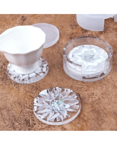 Bardak Altlığı Epoksi Kalıp Seti- Yuvarlak - Kod:321set