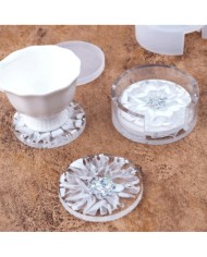 Bardak Altlığı Epoksi Kalıp Seti- Yuvarlak - Kod:321set