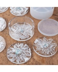 Bardak Altlığı Epoksi Kalıp Seti- Yuvarlak - Kod:321set