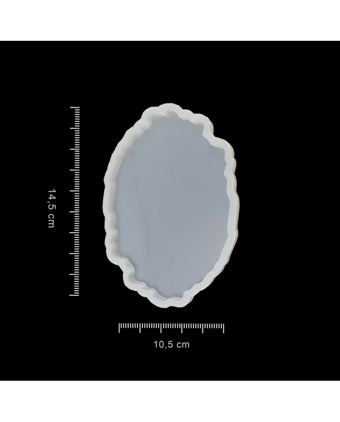Bardak Altı Reçine Epoksi Kalıp - Oval Dalgalı - B16