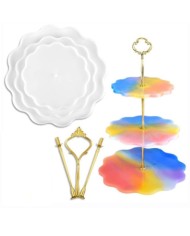 Kek Standı Epoksi ve Beton Silikon Kalıp - Dalgalı -Kod:372