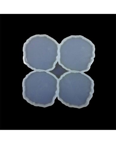 5 Adet- Dörtlü Yuvarlak Reçine Epoksi Kalıbı 7 cm - ÇM 1