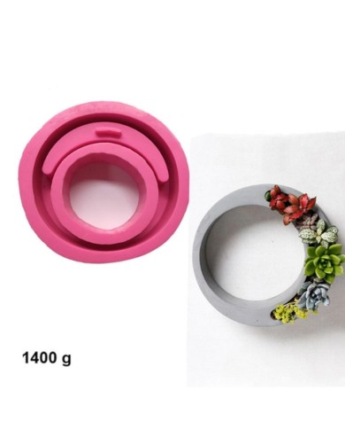 Beton Saksı Dekoratif Kalıbı - Yuvarlak