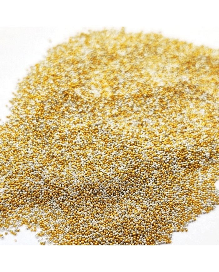 Kum Havyar Boncuk  Gold -Gümüş 50 Gram