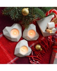 Mum ve Saksı Beton Kalıbı - Kalp - 378