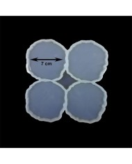 Dörtlü Yuvarlak Magnet Reçine Epoksi Kalıbı 7 cm - ÇM1