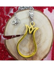 Lale Model Tek Kulplu Reçine Metal Kolye Ucu Renk Seçmeli