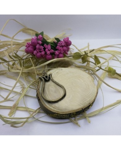 Lale Model Tek Kulplu Reçine Metal Kolye Ucu Renk Seçmeli