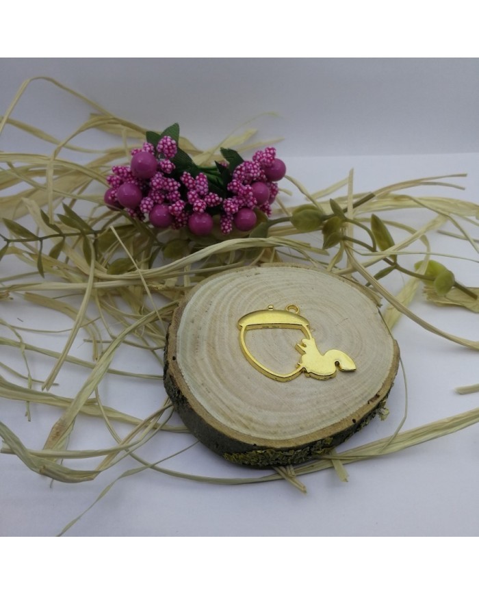 Sincap Model Tek Kulplu Reçine Metal Kolye Ucu Renk Seçmeli