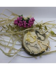 Sincap Model Tek Kulplu Reçine Metal Kolye Ucu Renk Seçmeli