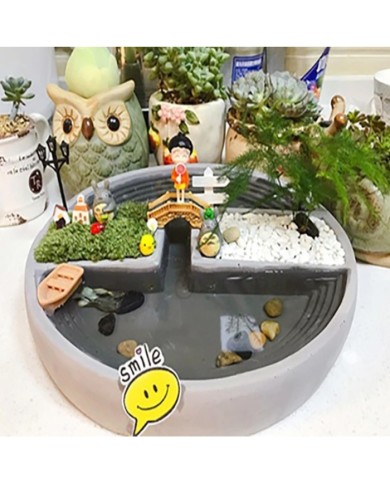 Beton Saksı ve Yuvarlak Dekoratif Kalıbı B215