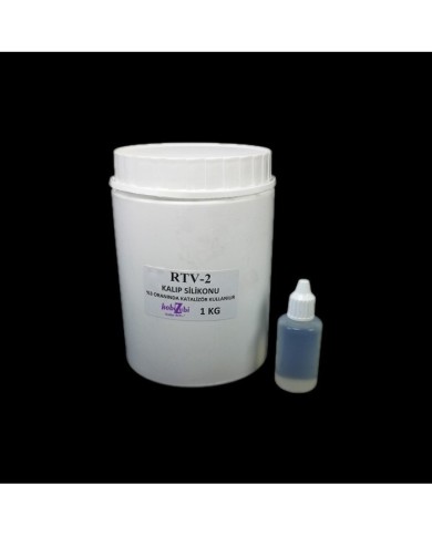 Rtv2 Kalıp Silikonu - Döküm Tipi Sıvı Plastik - 1 kg