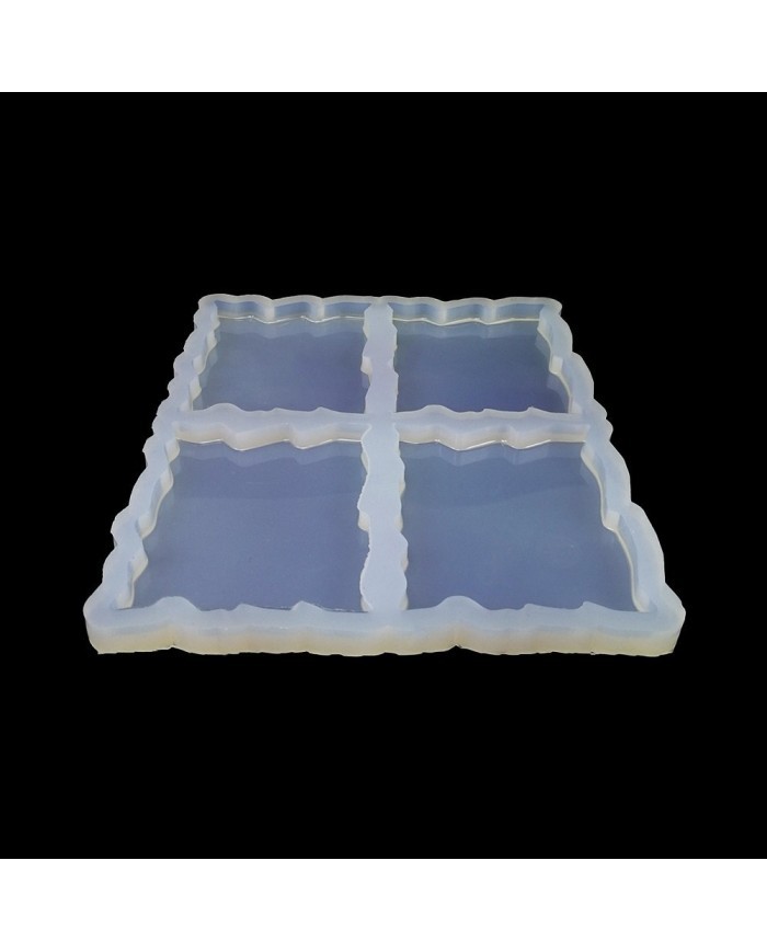 Dörtlü Dalgalı Dikdörtgen Reçine Epoksi Kalıbı - ÇM2