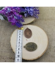 Kolye Ucu - Oval Antik Sarı