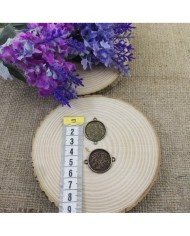 Kolye Ucu - Çift Kulplu Yuvarlak