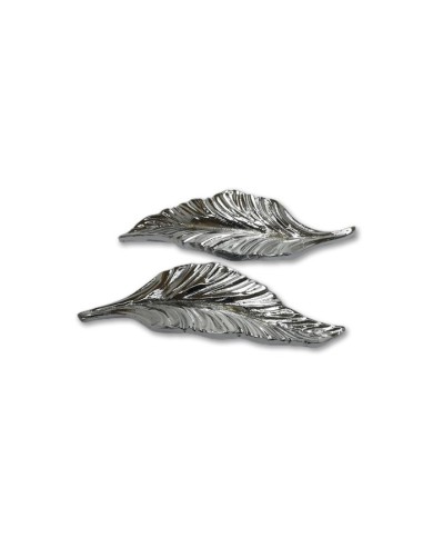 1 Adet - Epoksi Tepsi Kulbu Gümüş Yaprak Model