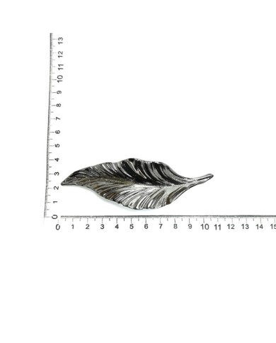 1 Adet - Epoksi Tepsi Kulbu Gümüş Yaprak Model