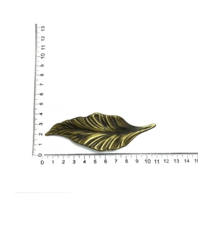 1 Adet - Epoksi Tepsi Kulbu ,Yaprak Model Eskitme Gold