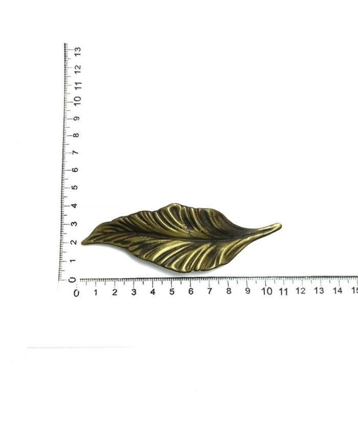 1 Adet - Epoksi Tepsi Kulbu ,Yaprak Model Eskitme Gold