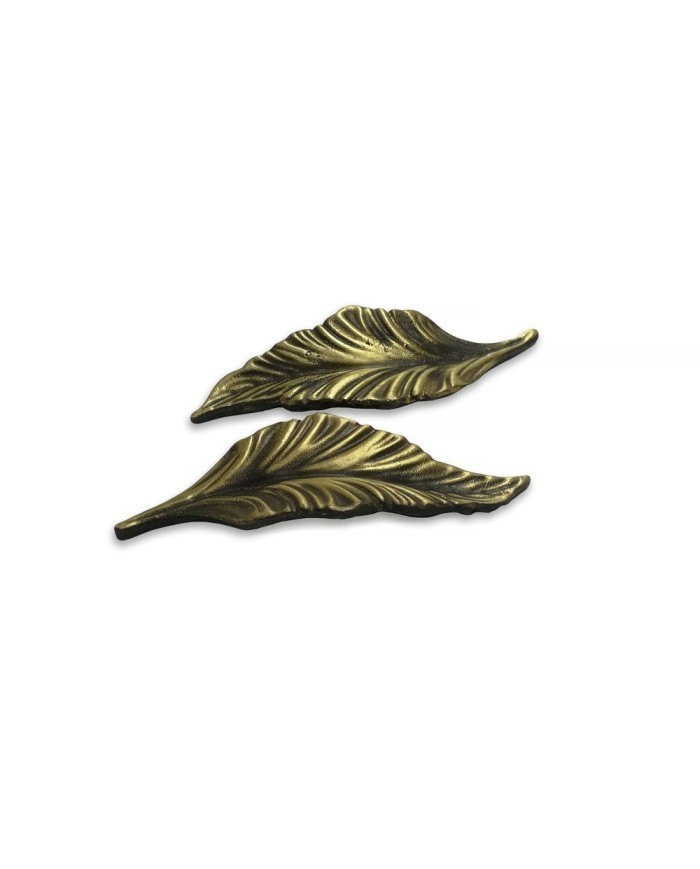 1 Adet - Epoksi Tepsi Kulbu ,Yaprak Model Eskitme Gold