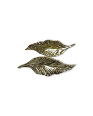 Epoksi Tepsi Kulbu ,Yaprak Model Gold - 1 Adet