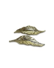 Epoksi Tepsi Kulbu ,Yaprak Model Gold - 1 Adet