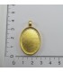 Metal Kolye Ucu - Oval - Gold 1 Adet