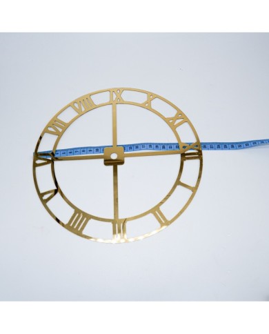 25 Cm Roma Rakam Ahşap üzeri varak kaplama Saat