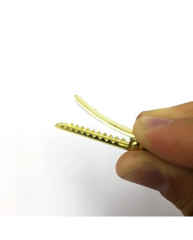 5 adet Takı Tokası Timsah Agız - Gold