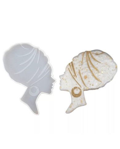 Kadın Silüeti Bardak Altı Reçine Epoksi ve Beton Kalıbı -Kod:240