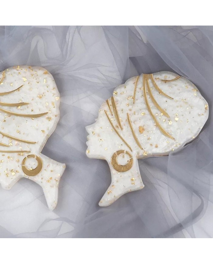 Kadın Silüeti Bardak Altı Reçine Epoksi ve Beton Kalıbı -Kod:240