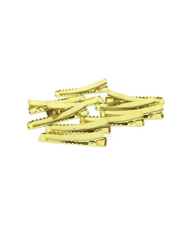 5 adet Takı Tokası Timsah Agız - Gold