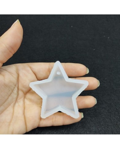 5 ADET Kolye Anahtarlık Yıldız - Reçine Epoksi Kalıp - A2
