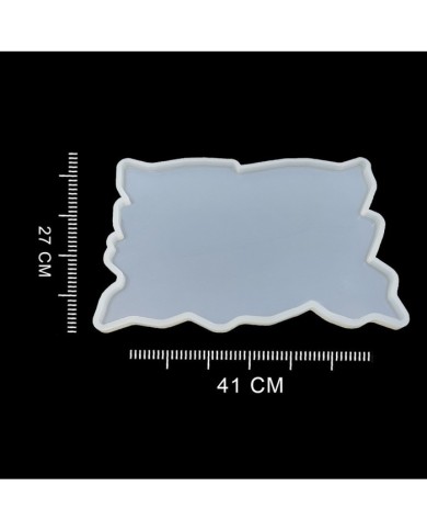 5 ADET Dalgalı Dikdörtgen Tepsi - Reçine Epoksi Kalıp - T8