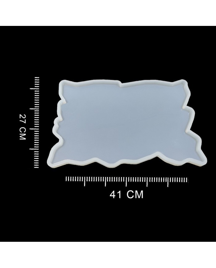 5 ADET Dalgalı Dikdörtgen Tepsi - Reçine Epoksi Kalıp - T8