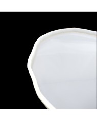 5 ADET Tırtıklı Yuvarlak Tepsi - Reçine Epoksi Kalıp - T4