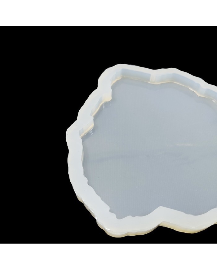 5 ADET Dalgalı Yuvarlak Bardak Altı - Reçine Epoksi Kalıp- B14