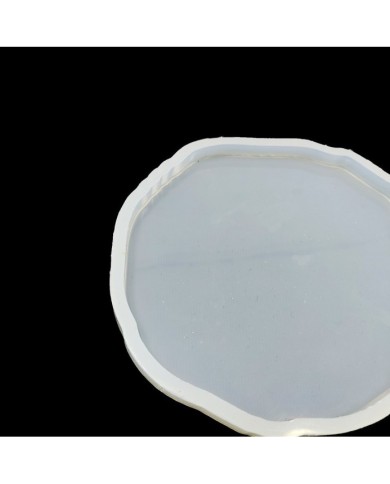 5 ADET - Dalgalı Oval - Bardak Altı Reçine Epoksi Kalıp - b12