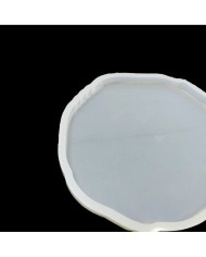 5 ADET - Dalgalı Oval - Bardak Altı Reçine Epoksi Kalıp - b12