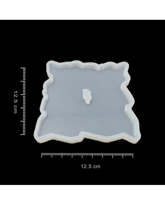 5 ADET Delikli Bardak Altı Reçine Epoksi Kalıp - Kare -B8