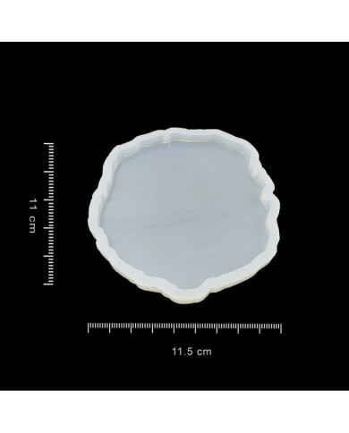5 Adet Tırtıklı Bardak Altı Reçine Epoksi Kalıp - Yuvarlak - B6
