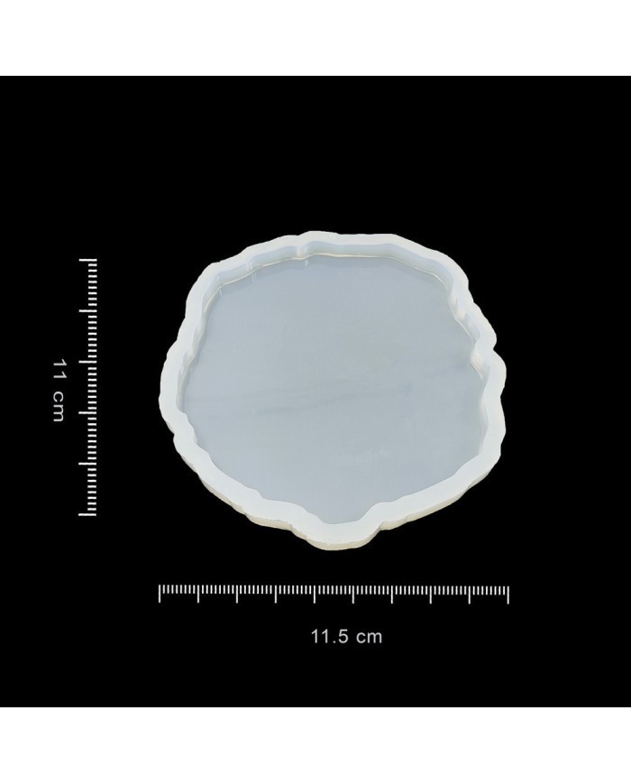 5 Adet Tırtıklı Bardak Altı Reçine Epoksi Kalıp - Yuvarlak - B6