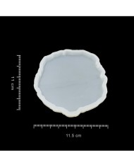 5 Adet Tırtıklı Bardak Altı Reçine Epoksi Kalıp - Yuvarlak - B6