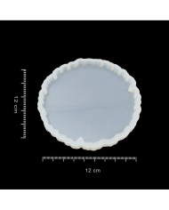 5 Adet Tırtıklı Yuvarlak Bardak Altı - Reçine Epoksi Kalıp - B1