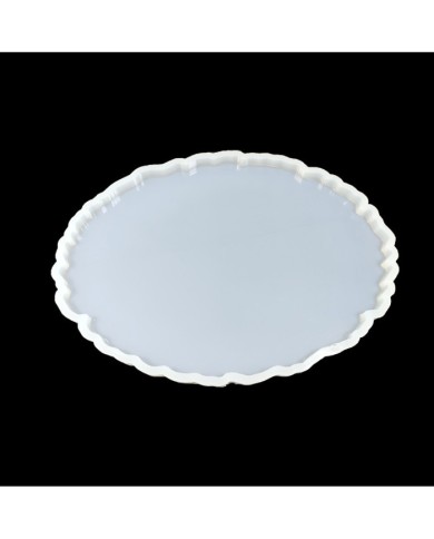 5 ADET - Dalgalı Oval Tepsi - Reçine Epoksi Kalıp - T7