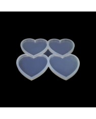 5 Adet - Dörtlü Kalp Reçine Epoksi Kalıbı - ÇM 4
