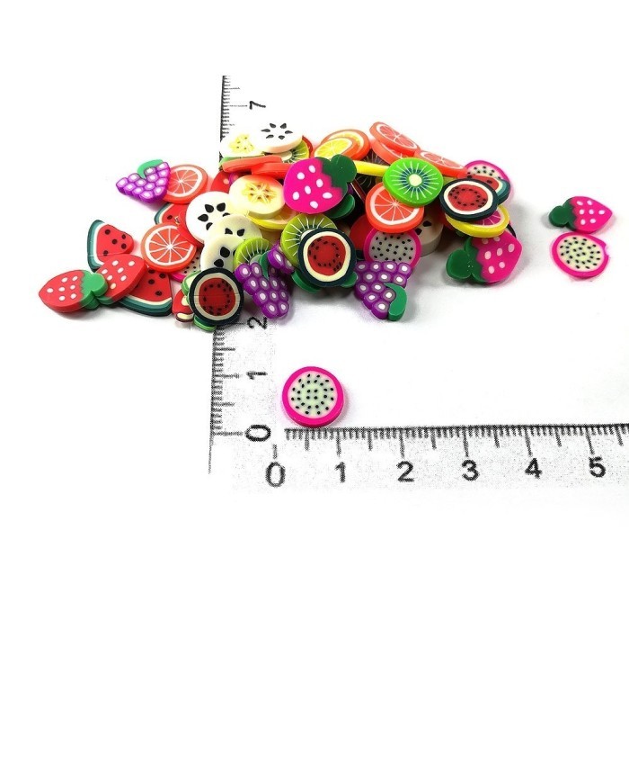 Mini Meyve Renkli Pul Paketi - 5 gram - Epoksi Süsleme Pulu - 10mm